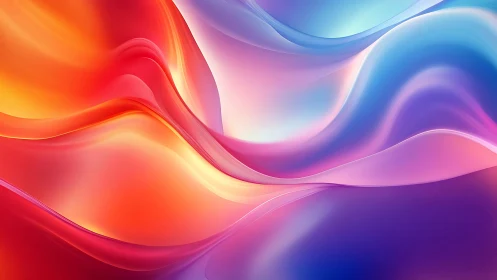 Color gradient waves form smooth flowing abstract surface