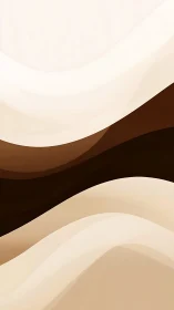Minimalist abstract waves in layered brown gradients.