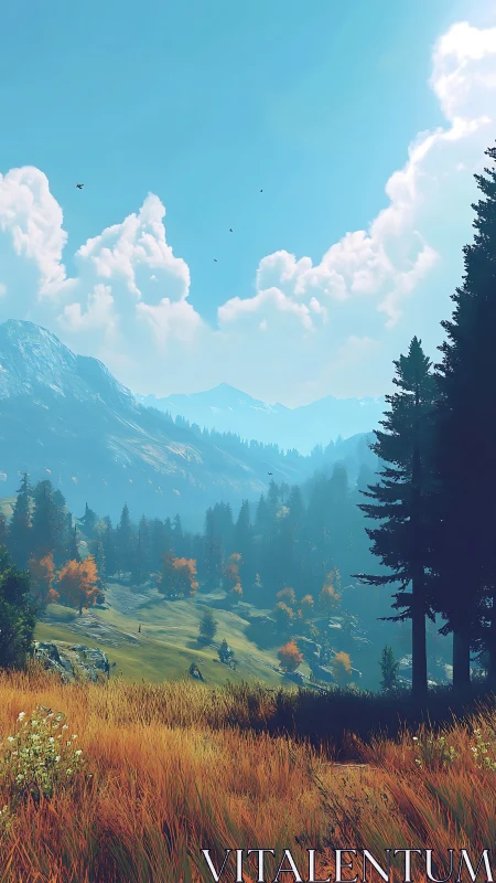 Wild mountain meadow exhales color into a cloud-bright sky