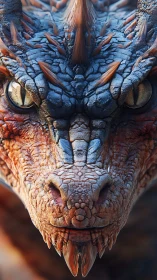 Dragon’s molten gaze confronts the viewer in extreme detail.