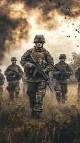 Stormwalk of the battle squad through ashes and thunder.