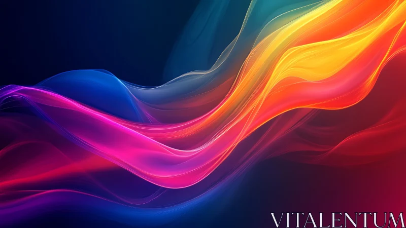 Radiant color waves flow gently across a deep twilight sky