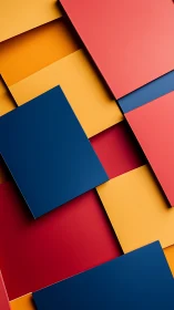 Color blocks collide in a layered dance of bold geometry