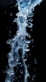 Liquid acrobatics cascade in midnight studio silence.