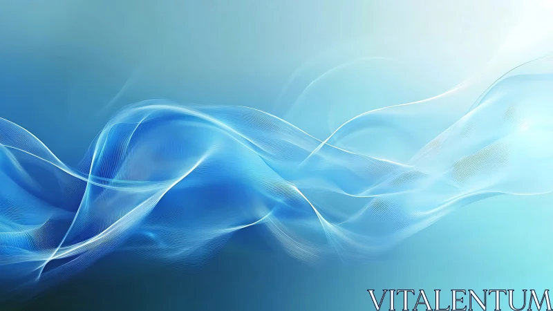 Gentle blue light waves drifting across a tranquil sky.