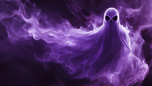 Spectral vortex entity formed from luminous violet plasma.