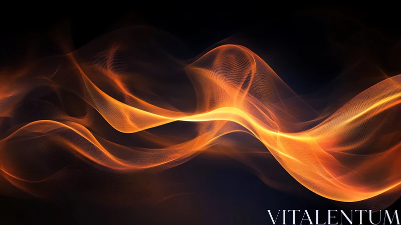 Luminous Ribbons Dance Through Darkness.