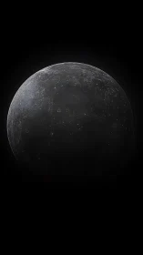 Gentle moonlit sphere drifting in a velvet-dark cosmos.