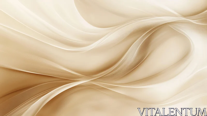 Elegant beige flowing abstract waves in soft minimalist style.