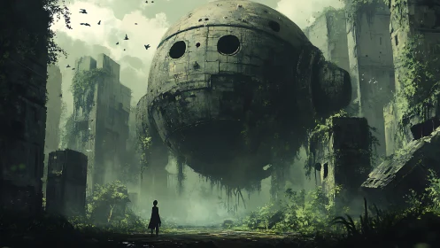 Quiet meeting with a gentle giant in a forgotten city.