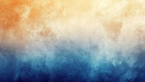 Textured warm to cool gradient wall with abstract patina.