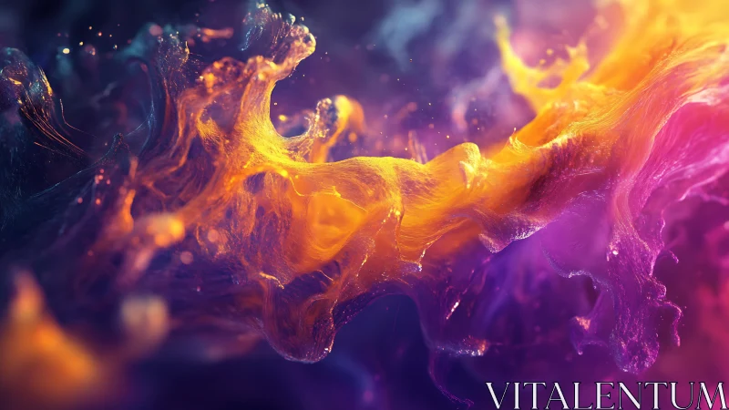 Luminous molten waves of orange and magenta in motion.