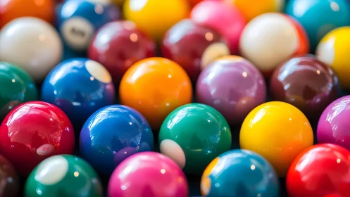 Glossy billiard balls form dense colorful geometric field
