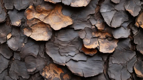 Close-up texture of weathered tree bark surface layers.