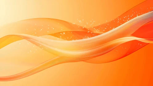 Solar silk waves drift through a glowing orange daydream.