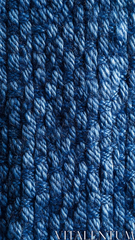 Deep blue woven yarn texture invites a closer cozy look