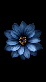 Blue Cosmos Bloom: Geometry of Wonder.