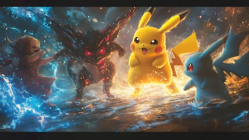 Electric friends and fiery rivals in a stormy fantasy clash.