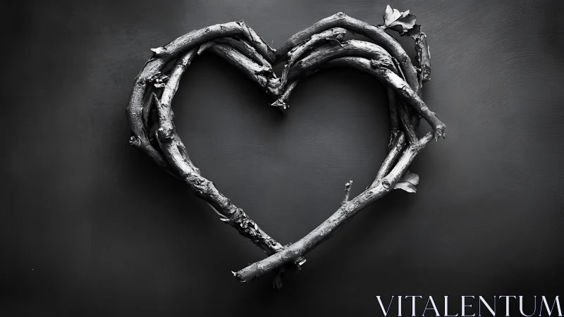 Twisted Branches Frame Love's Hollow Heart.