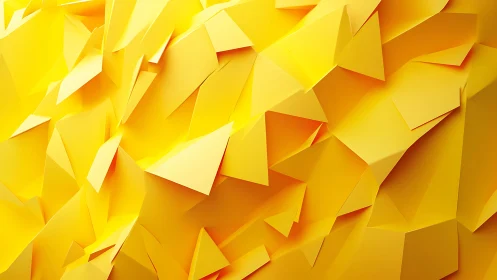 Low-poly yellow polygonal surface with dynamic light gradients