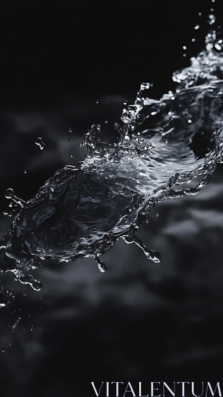 High-speed macro capture isolates a sculpted water splash