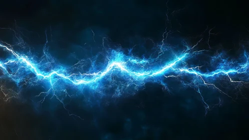 Electric river carves a neon scar across midnight space