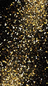 Golden confetti night sky with softly glowing sparks.
