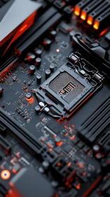 Circuit metropolis hums softly under ember-lit processor towers