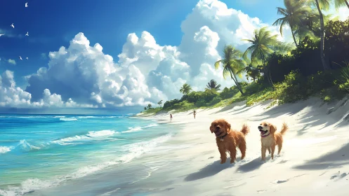 Canine motion study on tropical littoral under cumulus build-up.