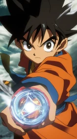 Storm-sky warrior channels spinning light into battle