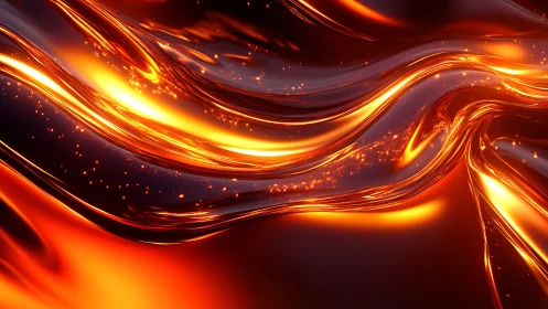 Luminous Gold Wave Flow Motion Design