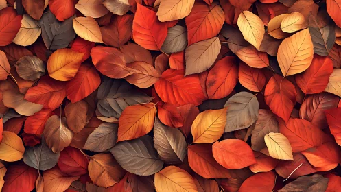 Burnished autumn leaves create a warm seasonal tapestry