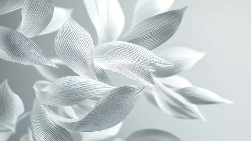 Whispered porcelain petals drift through silver quietude.