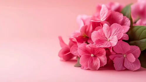 Pink Hydrangeas in Soft Light.