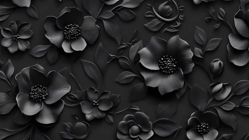 Monochrome Blooms Rise in Dimensional Relief