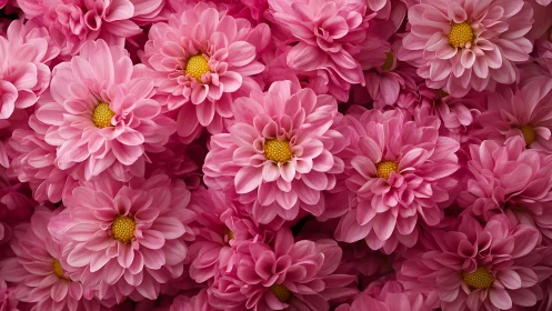 Pink Dahlias Bloom in Radiant Floral Abundance