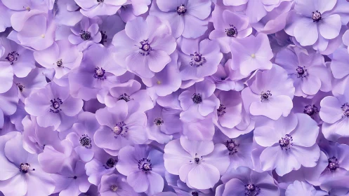 Delicate Purple Blooms in Full Radiant Splendor.