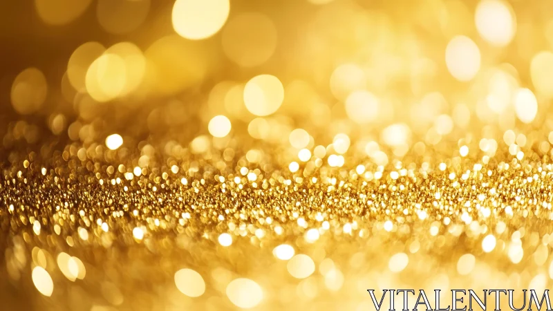 Sparkling gold glitter abstract background with bokeh lights effect.