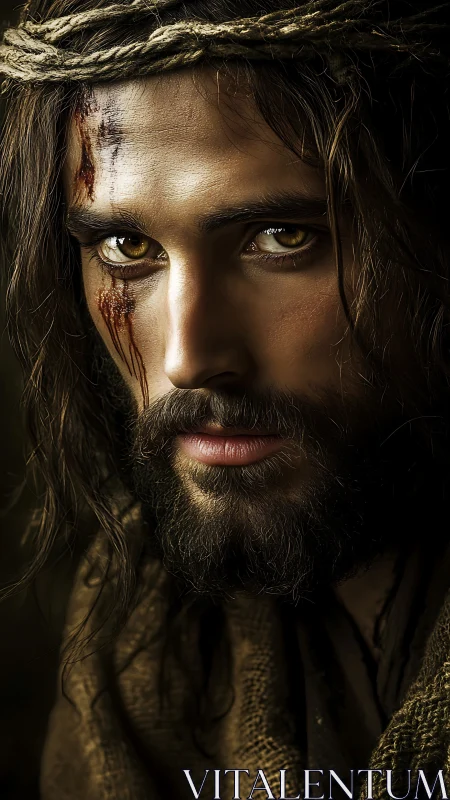 Gaze of the thorn-crowned wanderer quietly fractures time