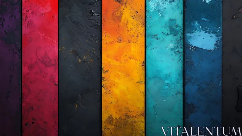 Textured vertical color bands with high contrast spectrum