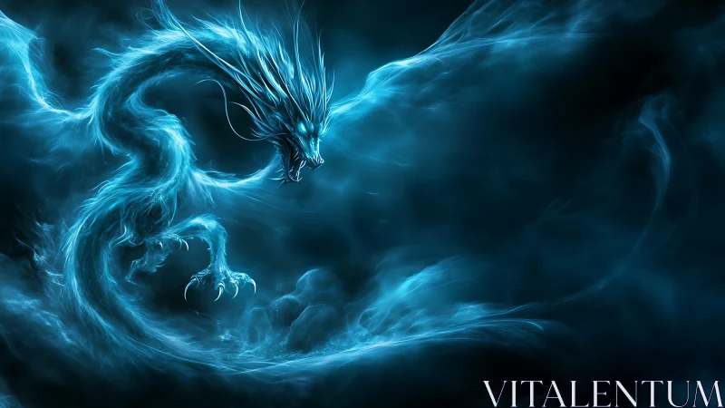 Luminescent Ether Dragon in Dynamic Vortex Composition.