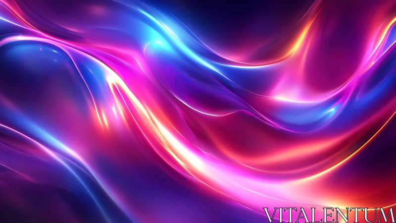 Neon rivers of light tumble through a chromatic night veil