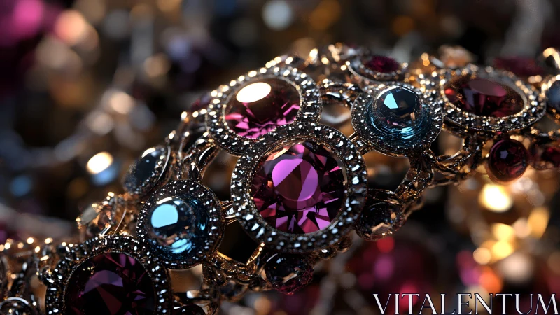 Jeweled orbits shimmer like tiny galaxies in woven gold