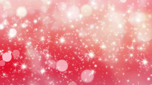 Sparkling starburst bokeh over radiant pink gradient field.