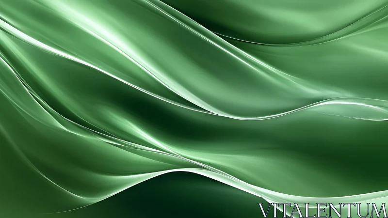 Emerald glass waves flowing in layered abstract motion.