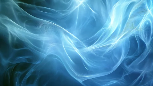 Ethereal blue energy veils with flowing light textures.