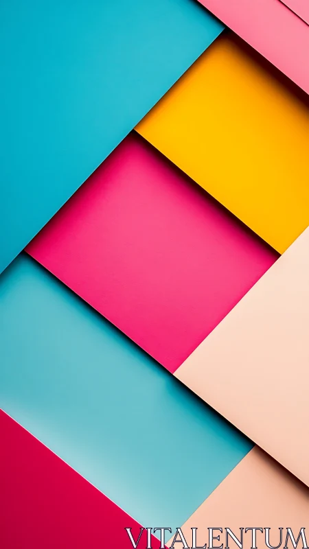 Layered candy colors in playful geometric harmony.