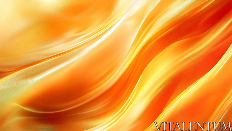 Luminous fluid dynamics with interwoven ribbons of amber and crimson.