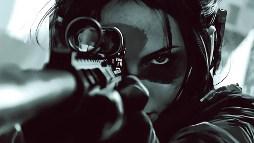 Tactical Portrait of Focus and Determination.