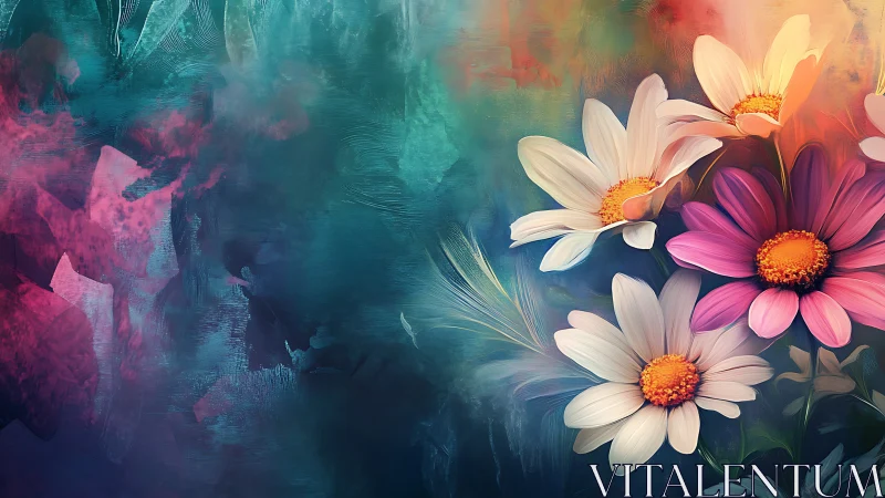 Daisies Dance Where Dreams Collide in Watercolor Wonder